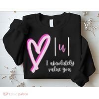Math I Absolutely Value You Valentine's Day Math Teacher Sweatshirt thumb 2