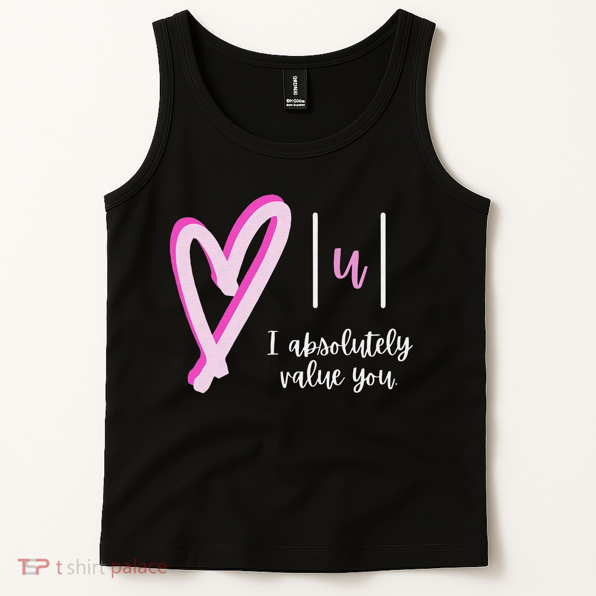 Math I Absolutely Value You Valentine's Day Math Teacher Tank Top