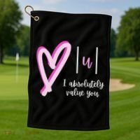 Math I Absolutely Value You Valentine's Day Math Teacher Golf Towel thumb 1