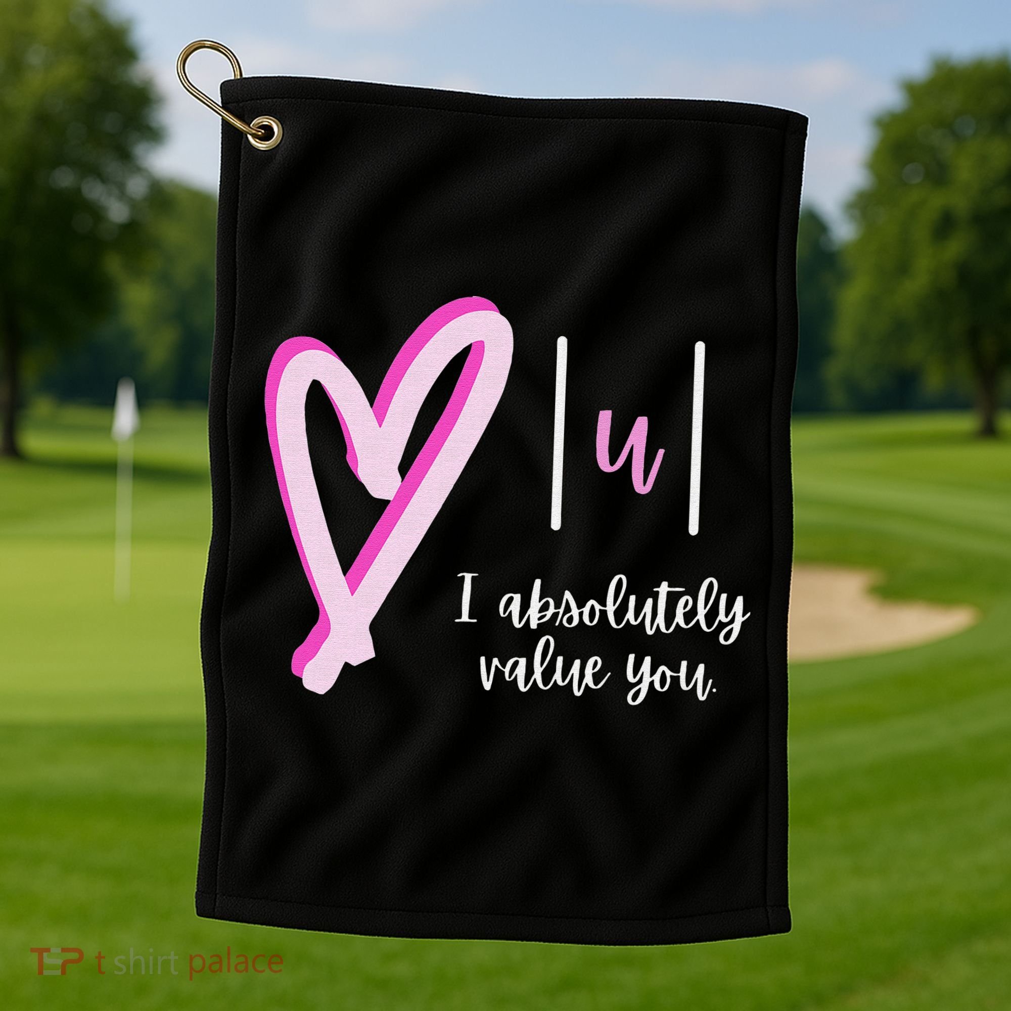Math I Absolutely Value You Valentine's Day Math Teacher Golf Towel