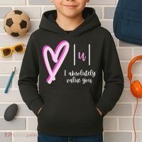 Math I Absolutely Value You Valentine's Day Math Teacher Kids Hoodie thumb 2