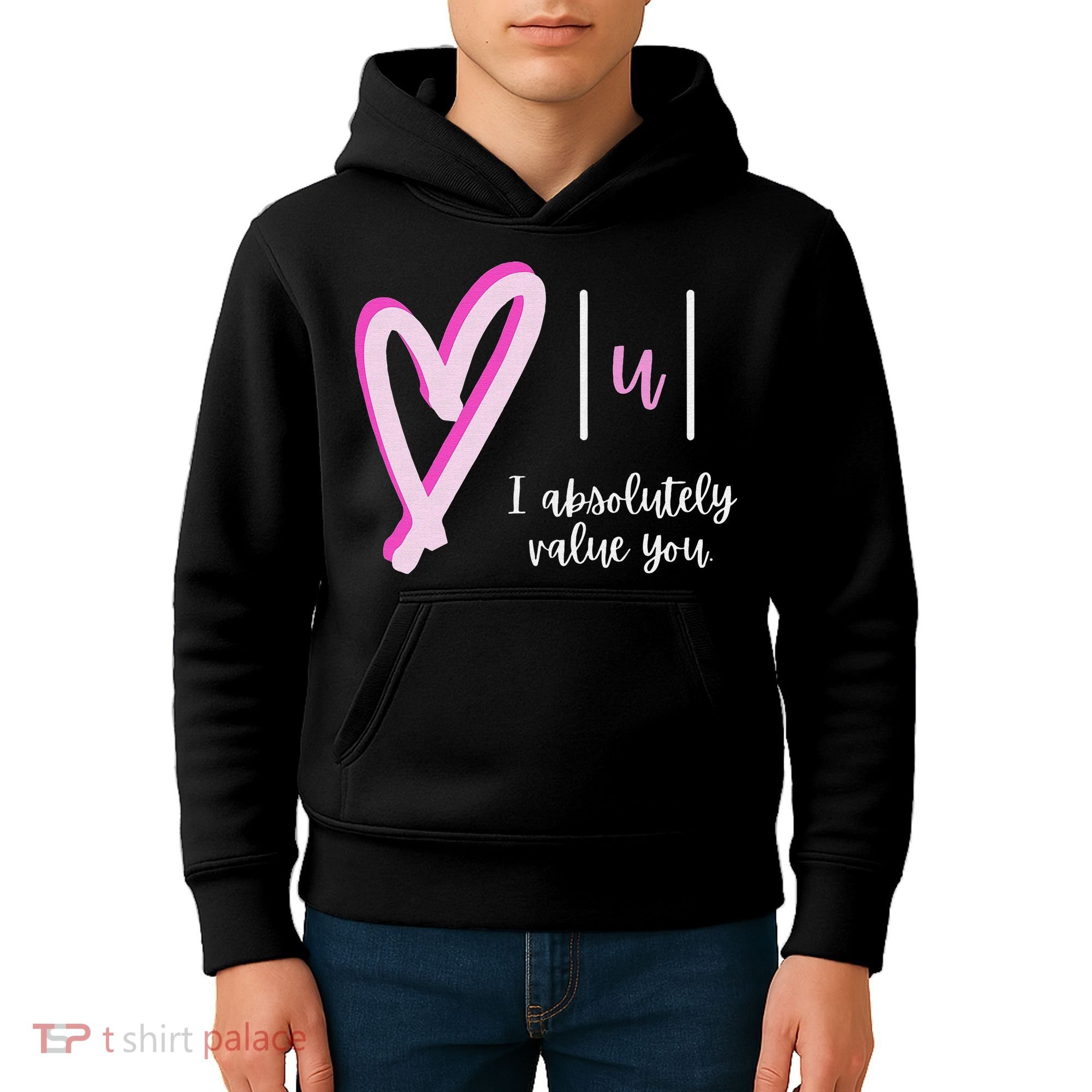 Math I Absolutely Value You Valentine's Day Math Teacher Kids Hoodie