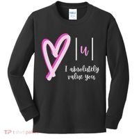 Math I Absolutely Value You Valentine's Day Math Teacher Kids Long Sleeve Shirt thumb 0