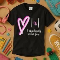 Math I Absolutely Value You Valentine's Day Math Teacher Kids T-Shirt thumb 3