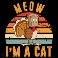 Meow I'm A Cat Retro Sunset Funny Turkey Coffee Mug thumb 5