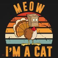 Meow I'm A Cat Retro Sunset Funny Turkey Women's Tank Top thumb 5