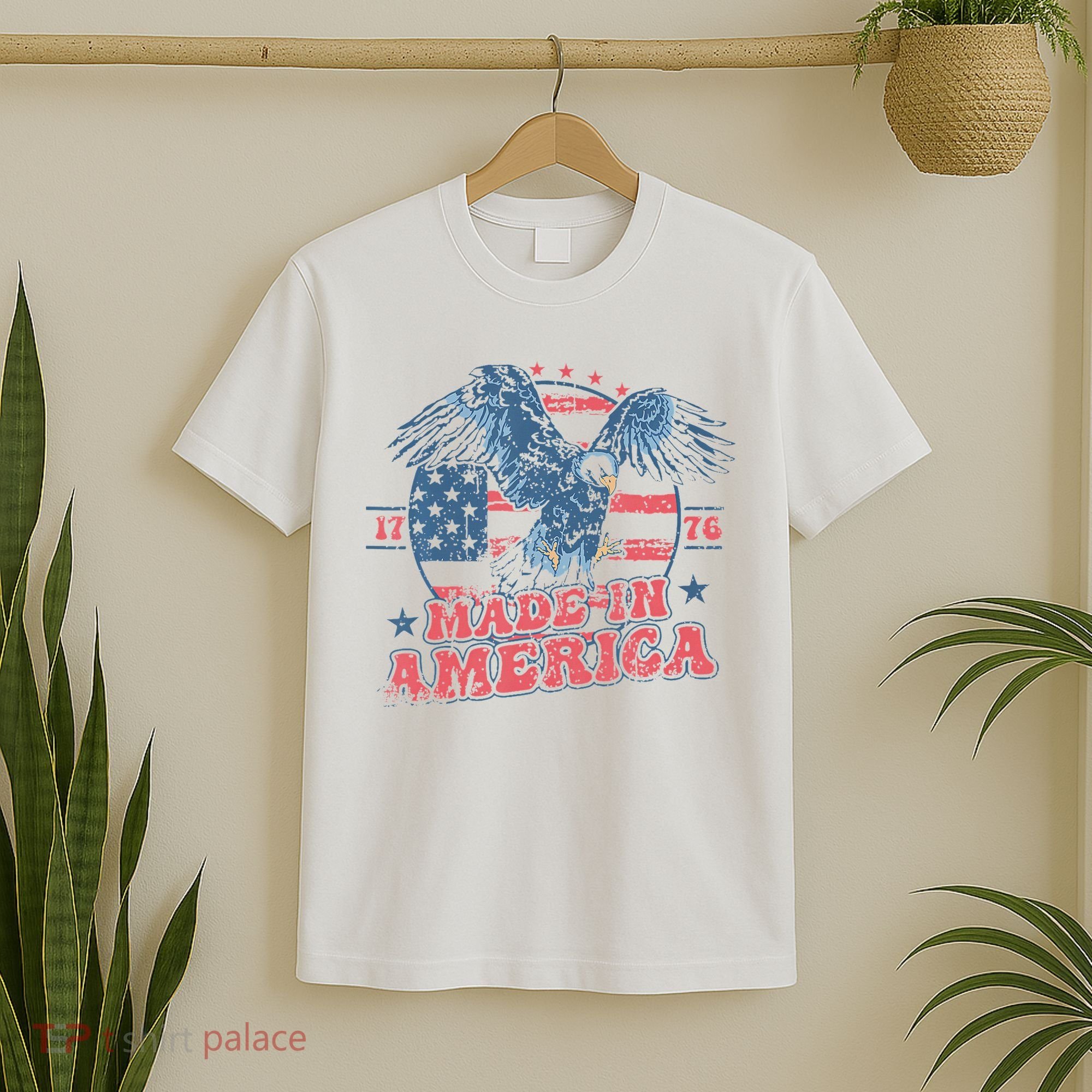 Made In America Usa Flag Eagle 4th Of July Patriotic Freedom T-Shirt