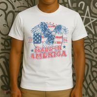 Made In America Usa Flag Eagle 4th Of July Patriotic Freedom T-Shirt thumb 3