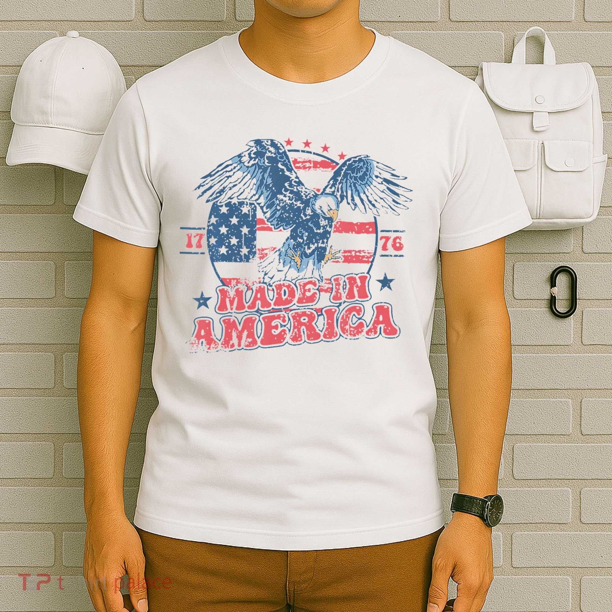 Made In America Usa Flag Eagle 4th Of July Patriotic Freedom T-Shirt