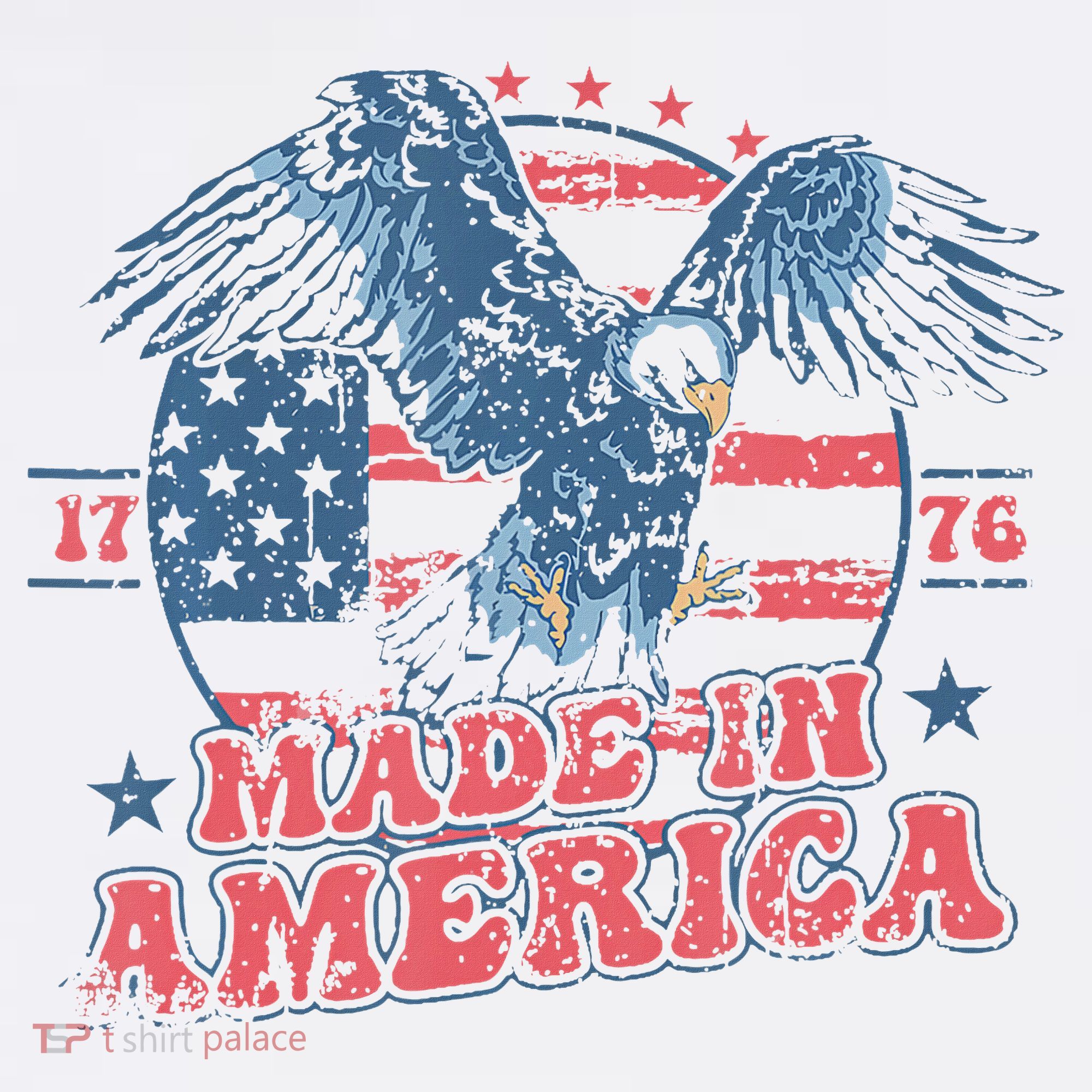 Made In America Usa Flag Eagle 4th Of July Patriotic Freedom T-Shirt