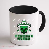 Martian Illegal Alien Mexican Area51 Funny Halloween Gift Coffee Mug thumb 1