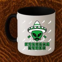 Martian Illegal Alien Mexican Area51 Funny Halloween Gift Coffee Mug thumb 2