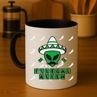 Martian Illegal Alien Mexican Area51 Funny Halloween Gift Coffee Mug thumb 4