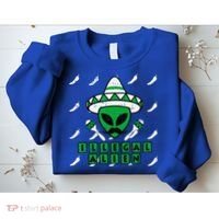 Martian Illegal Alien Mexican Area51 Funny Halloween Gift Sweatshirt thumb 2