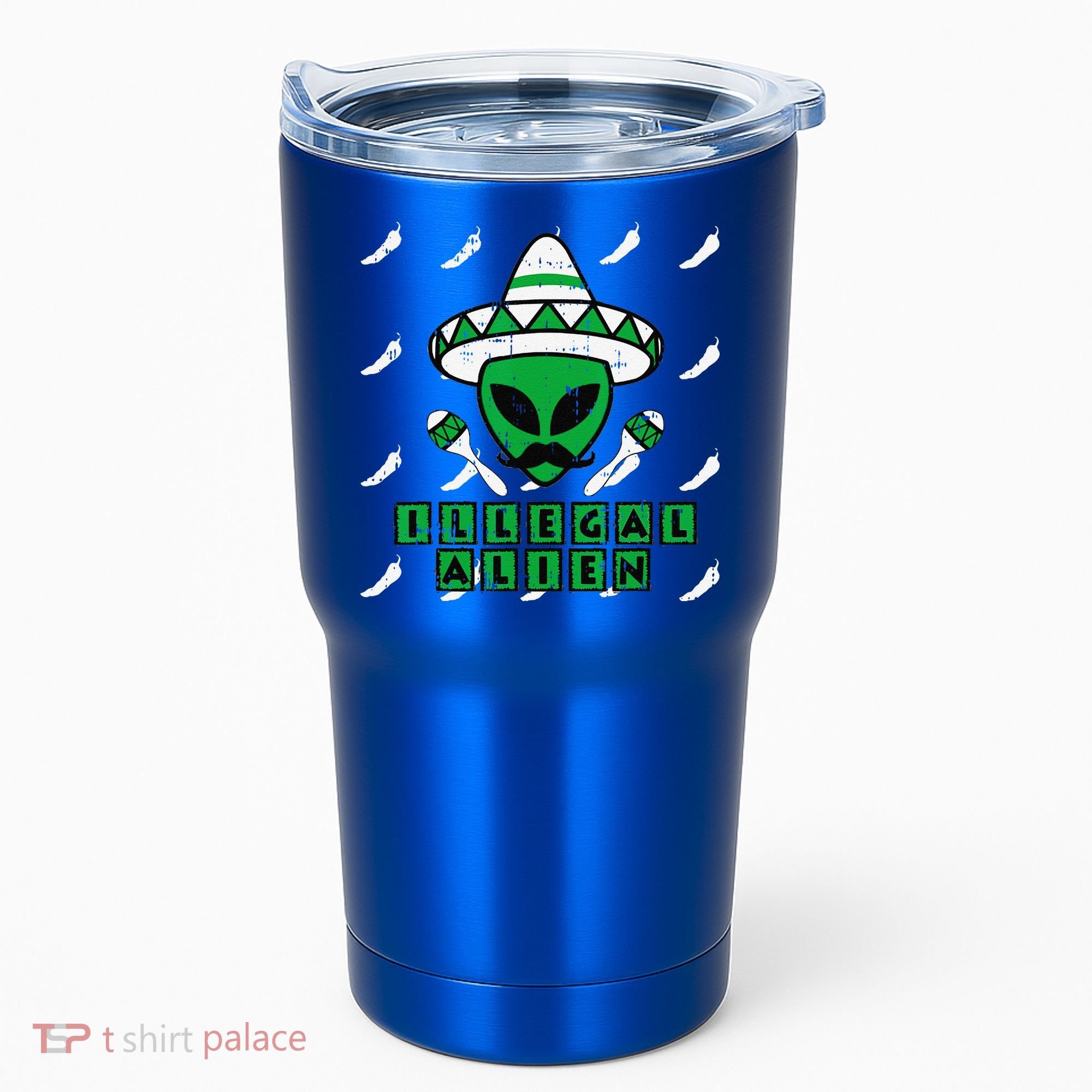 Martian Illegal Alien Mexican Area51 Funny Halloween Gift Tumbler