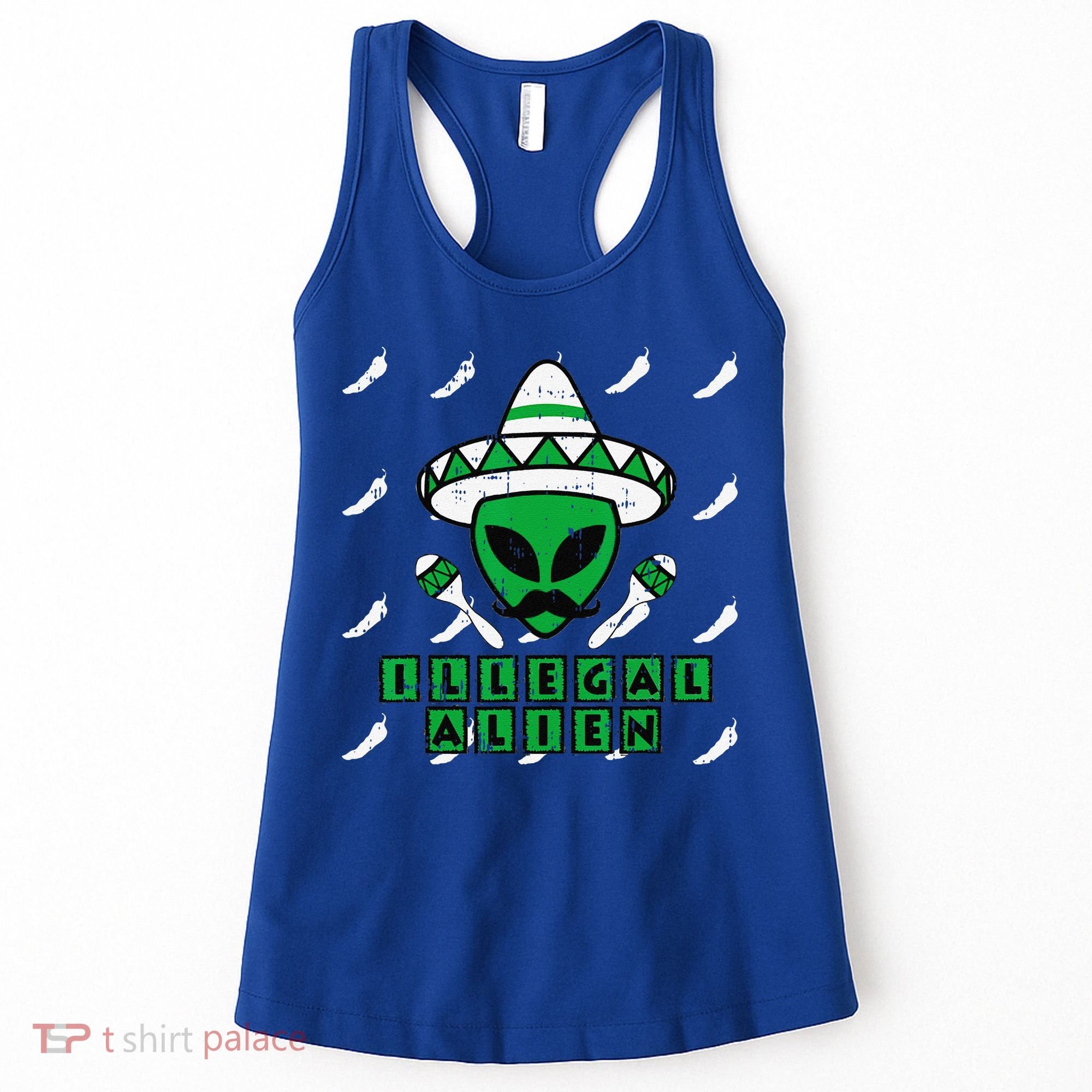 Martian Illegal Alien Mexican Area51 Funny Halloween Gift Women's Tank Top