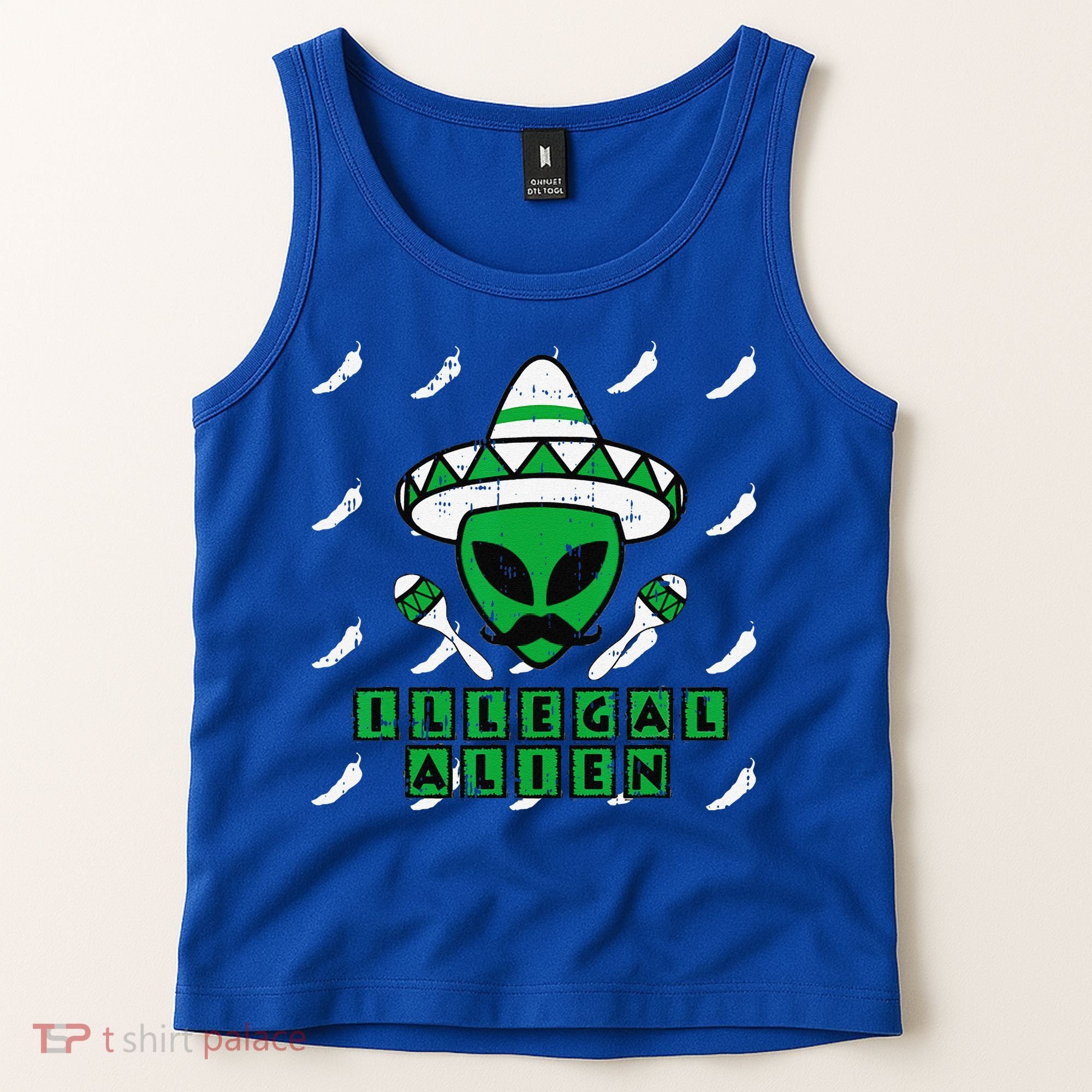 Martian Illegal Alien Mexican Area51 Funny Halloween Gift Tank Top