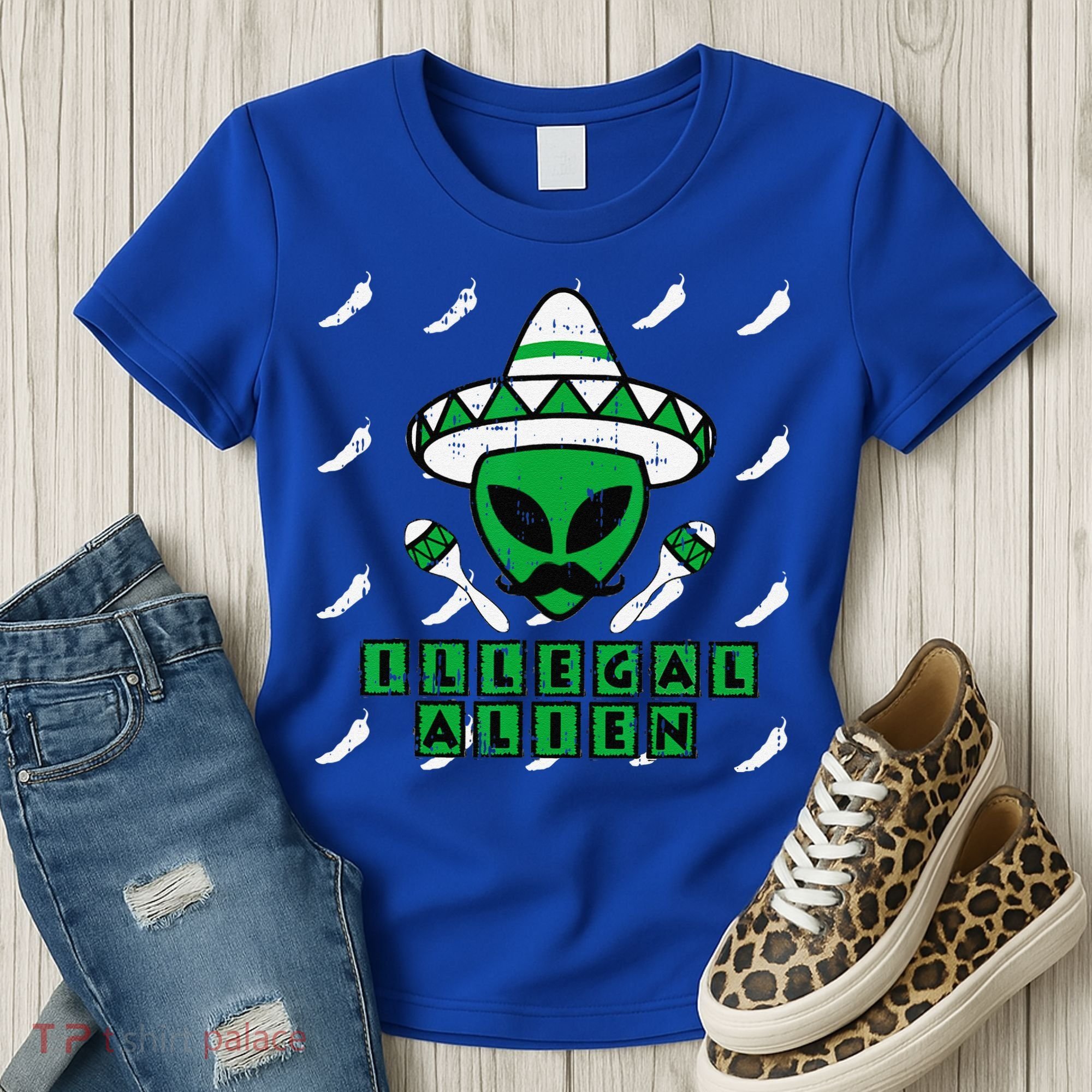 Martian Illegal Alien Mexican Area51 Funny Halloween Gift Women's T-Shirt