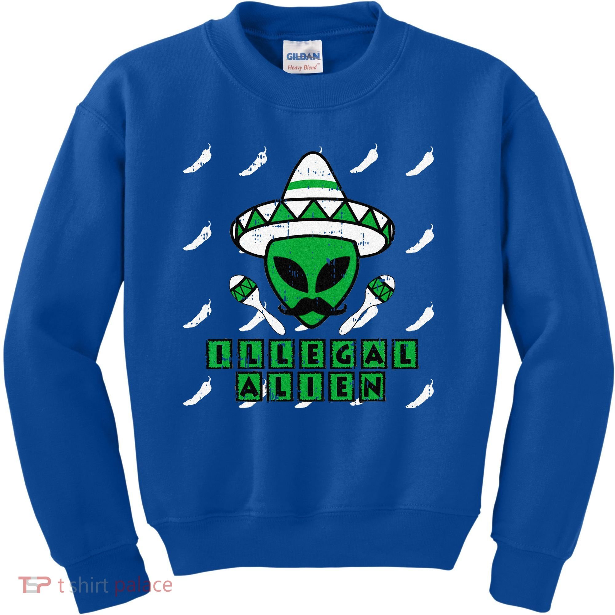 Martian Illegal Alien Mexican Area51 Funny Halloween Gift Kids Sweatshirt