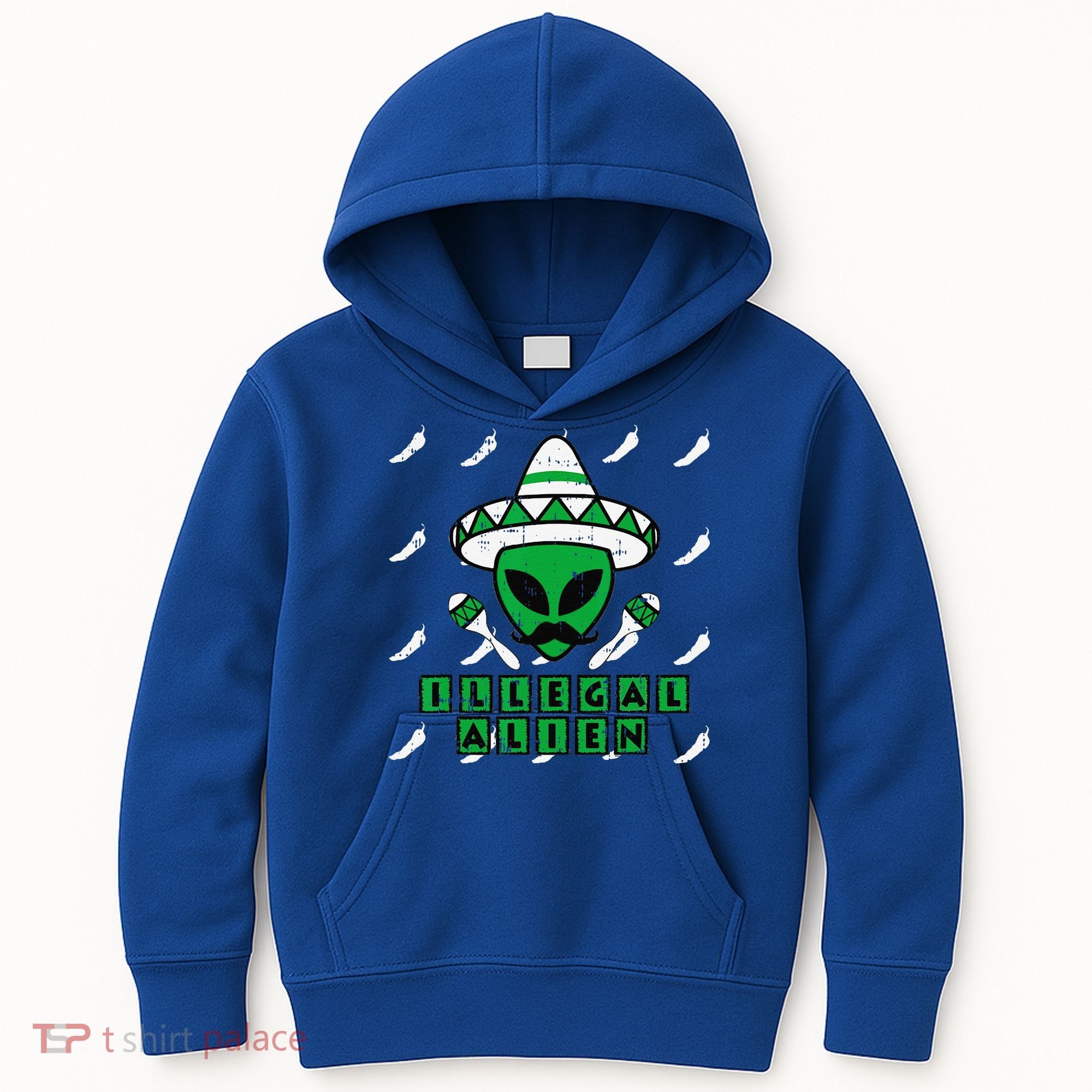 Martian Illegal Alien Mexican Area51 Funny Halloween Gift Kids Hoodie