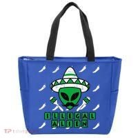 Martian Illegal Alien Mexican Area51 Funny Halloween Gift Tote Bag thumb 0