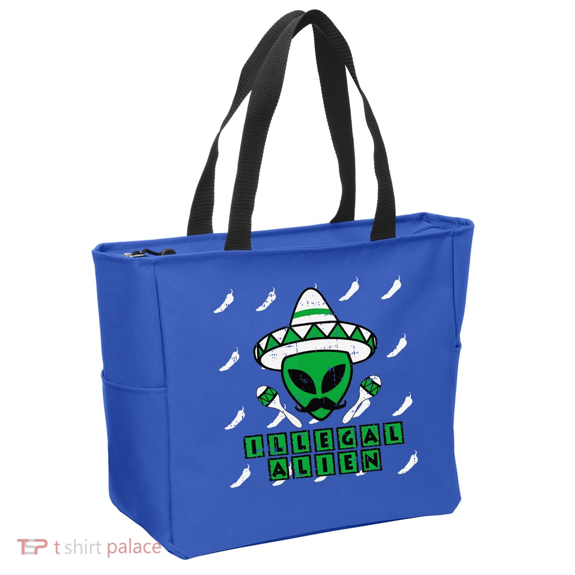 Martian Illegal Alien Mexican Area51 Funny Halloween Gift Tote Bag
