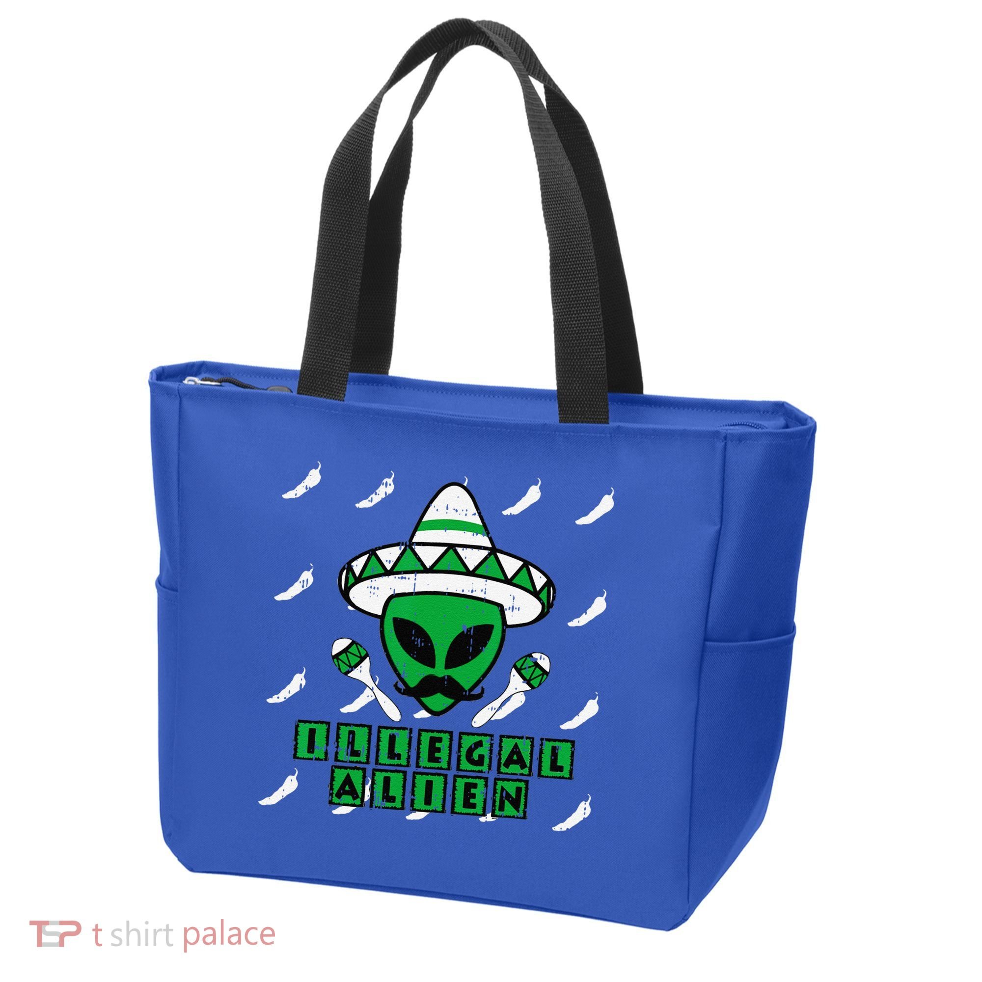 Martian Illegal Alien Mexican Area51 Funny Halloween Gift Tote Bag