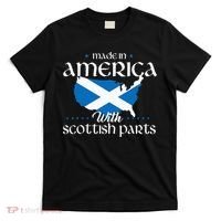 Made In America With Scottish Parts Scotland Pride Heritage T-Shirt thumb 0
