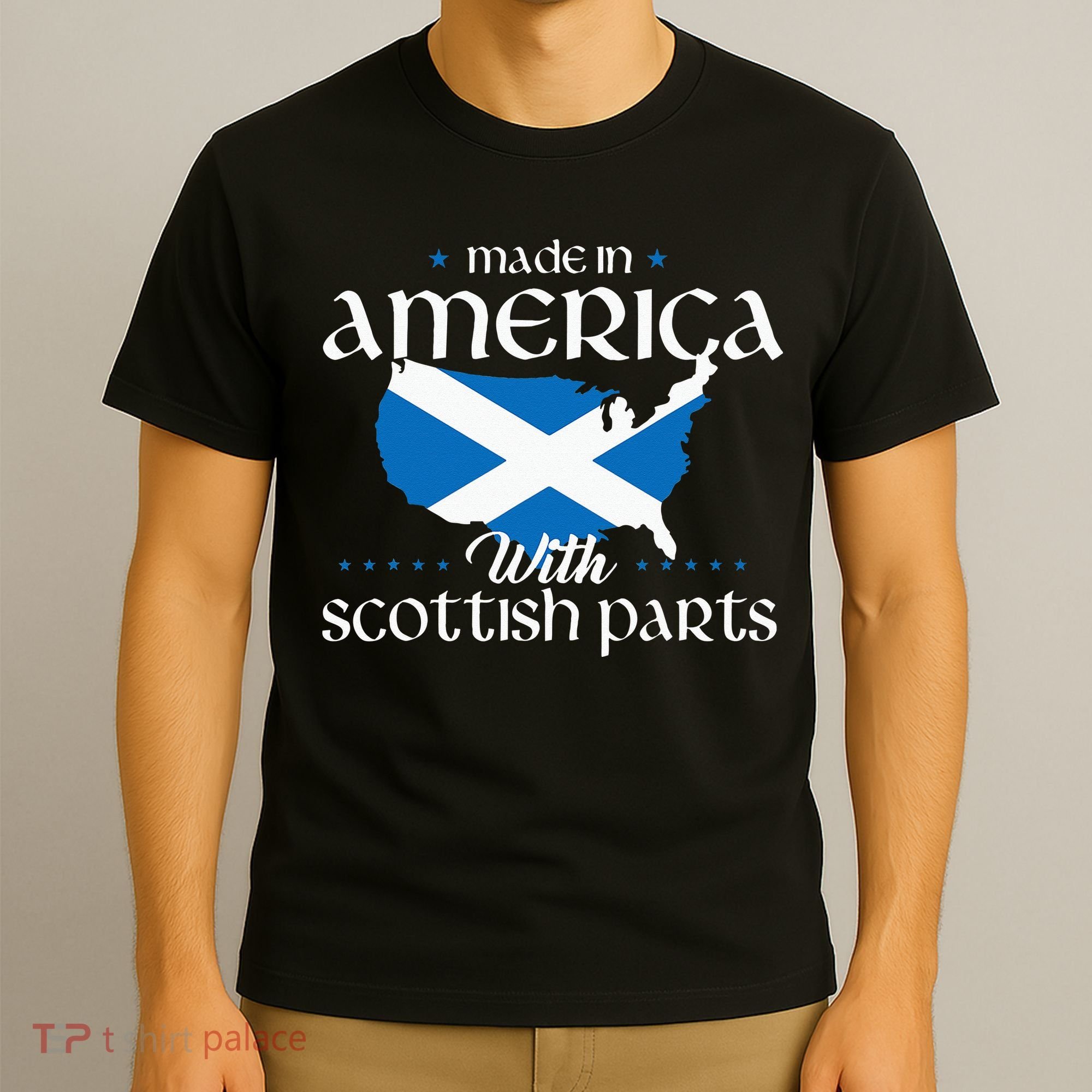 Made In America With Scottish Parts Scotland Pride Heritage T-Shirt