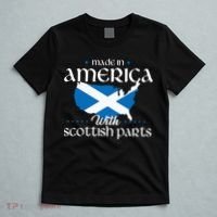 Made In America With Scottish Parts Scotland Pride Heritage T-Shirt thumb 5