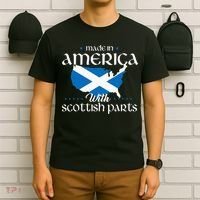 Made In America With Scottish Parts Scotland Pride Heritage T-Shirt thumb 6