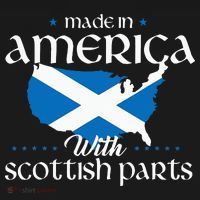 Made In America With Scottish Parts Scotland Pride Heritage T-Shirt thumb 7