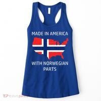 Made In America With Norwegian Parts Norway And Usa Women's Tank Top thumb 0