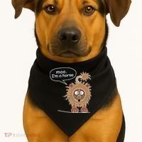 Moo IM A Horse USA-Made Doggie Bandana thumb 1