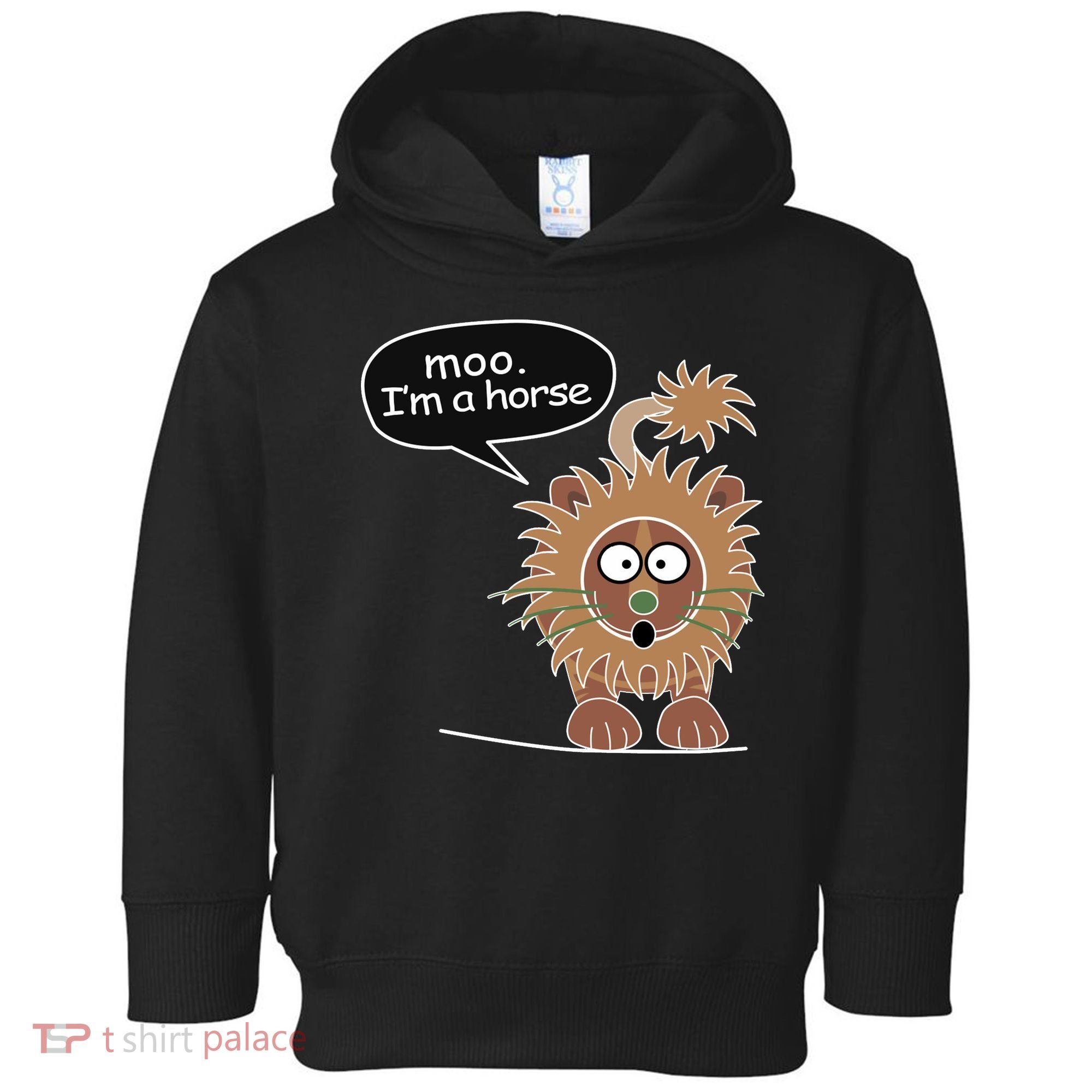 Moo IM A Horse Toddler Hoodie