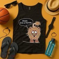 Moo IM A Horse Tank Top thumb 4