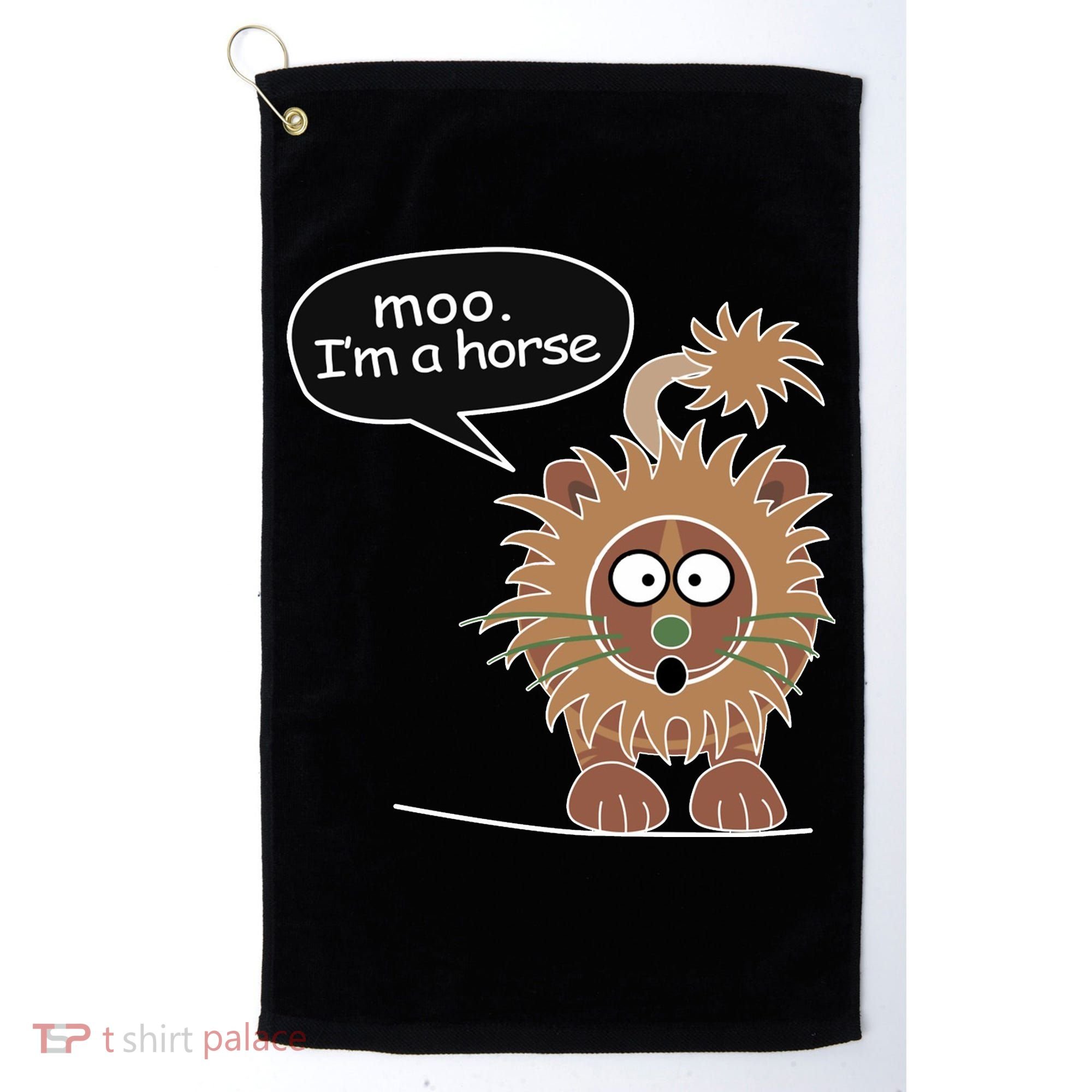 Moo IM A Horse Golf Towel