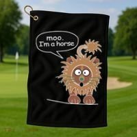 Moo IM A Horse Golf Towel thumb 1