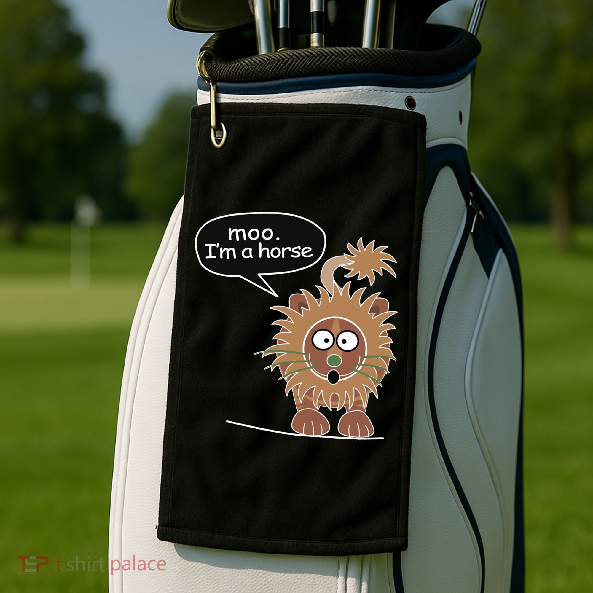 Moo IM A Horse Golf Towel