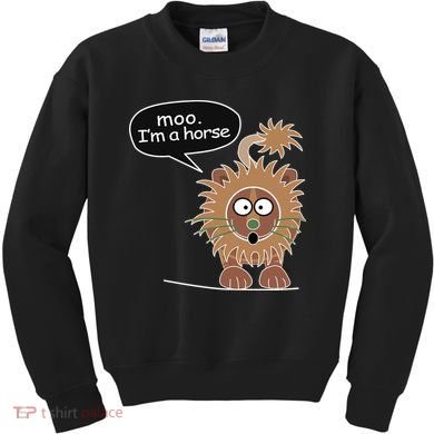 Moo IM A Horse Kids Sweatshirt