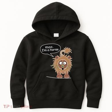 Moo IM A Horse Kids Hoodie