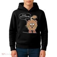 Moo IM A Horse Kids Hoodie thumb 4