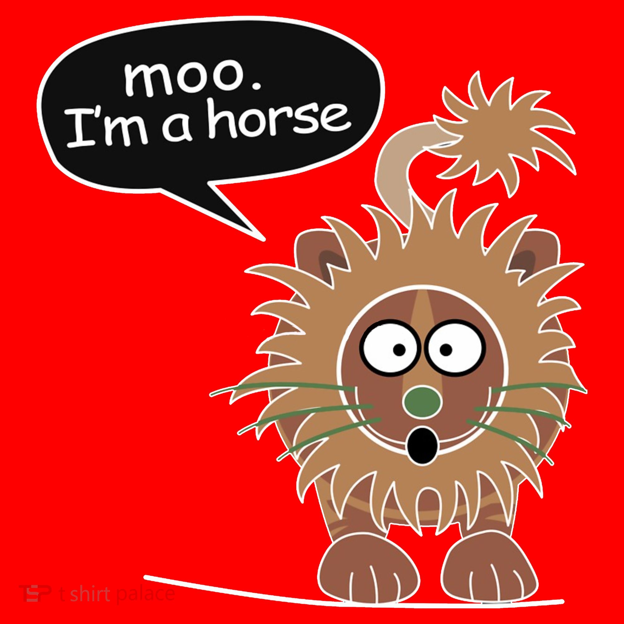 Moo IM A Horse Santa Hat