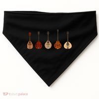 Mandolins In A Row Music Instrument Set USA-Made Doggie Bandana thumb 0