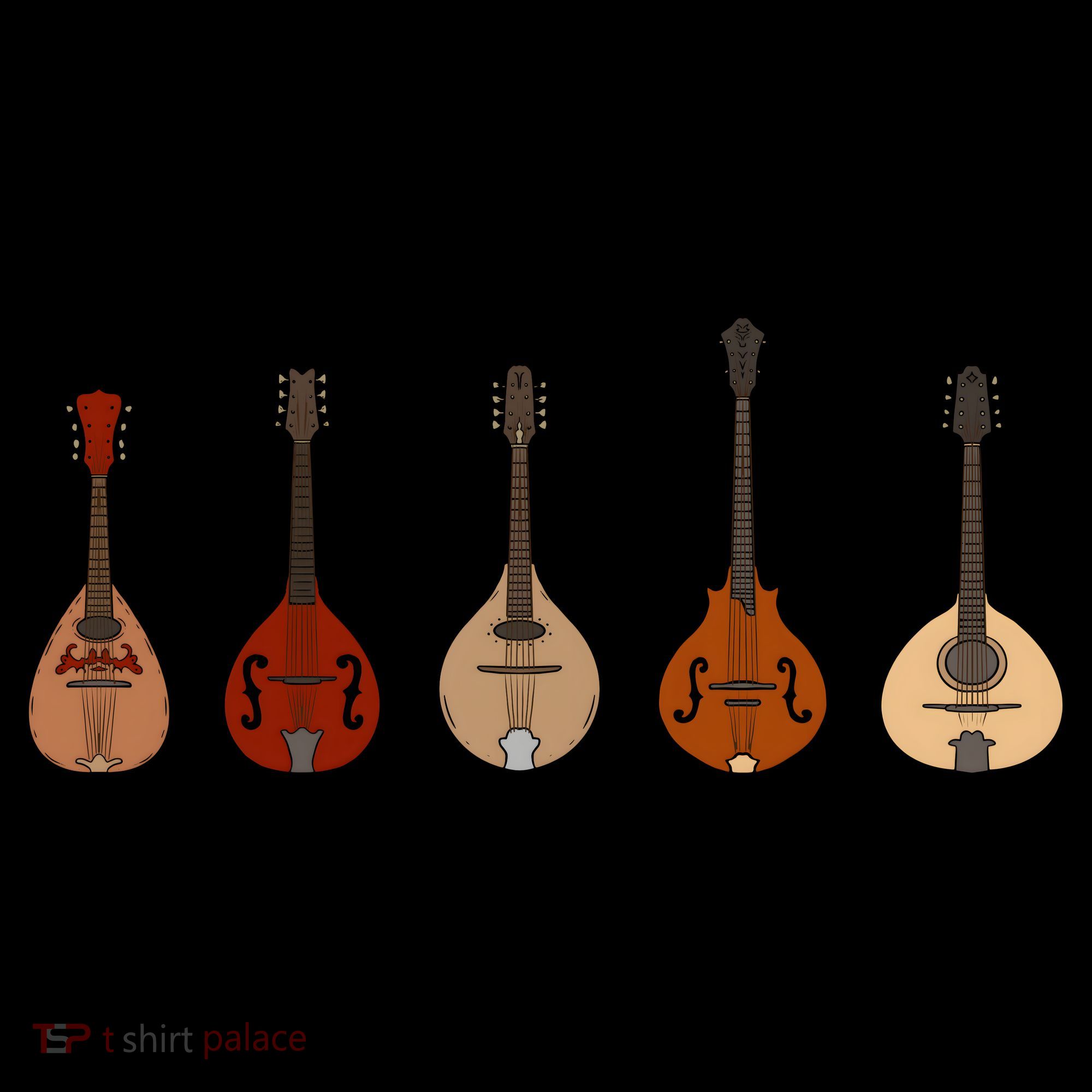Mandolins In A Row Music Instrument Set Coffee Mug