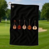 Mandolins In A Row Music Instrument Set Golf Towel thumb 1