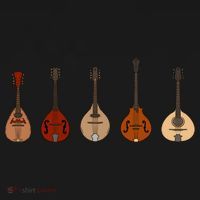 Mandolins In A Row Music Instrument Set Visor thumb 3