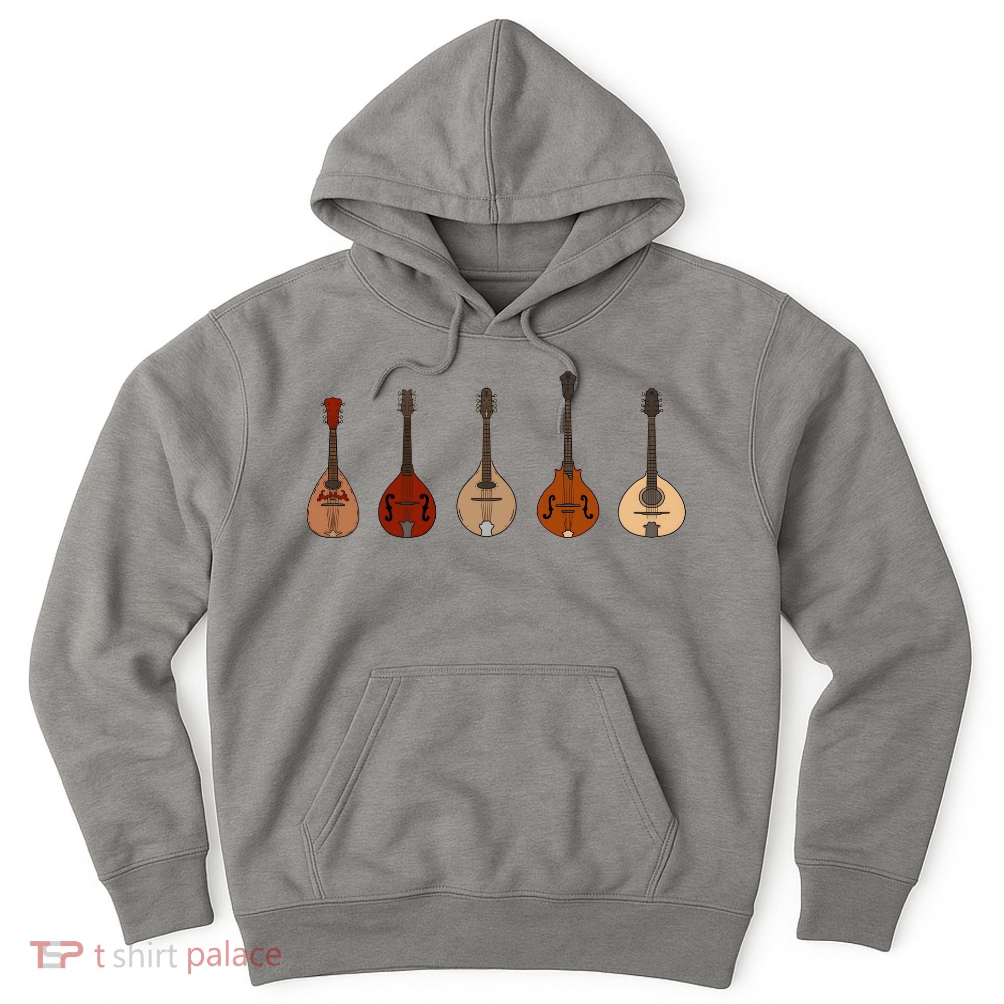 Mandolins In A Row Music Instrument Set Hoodie