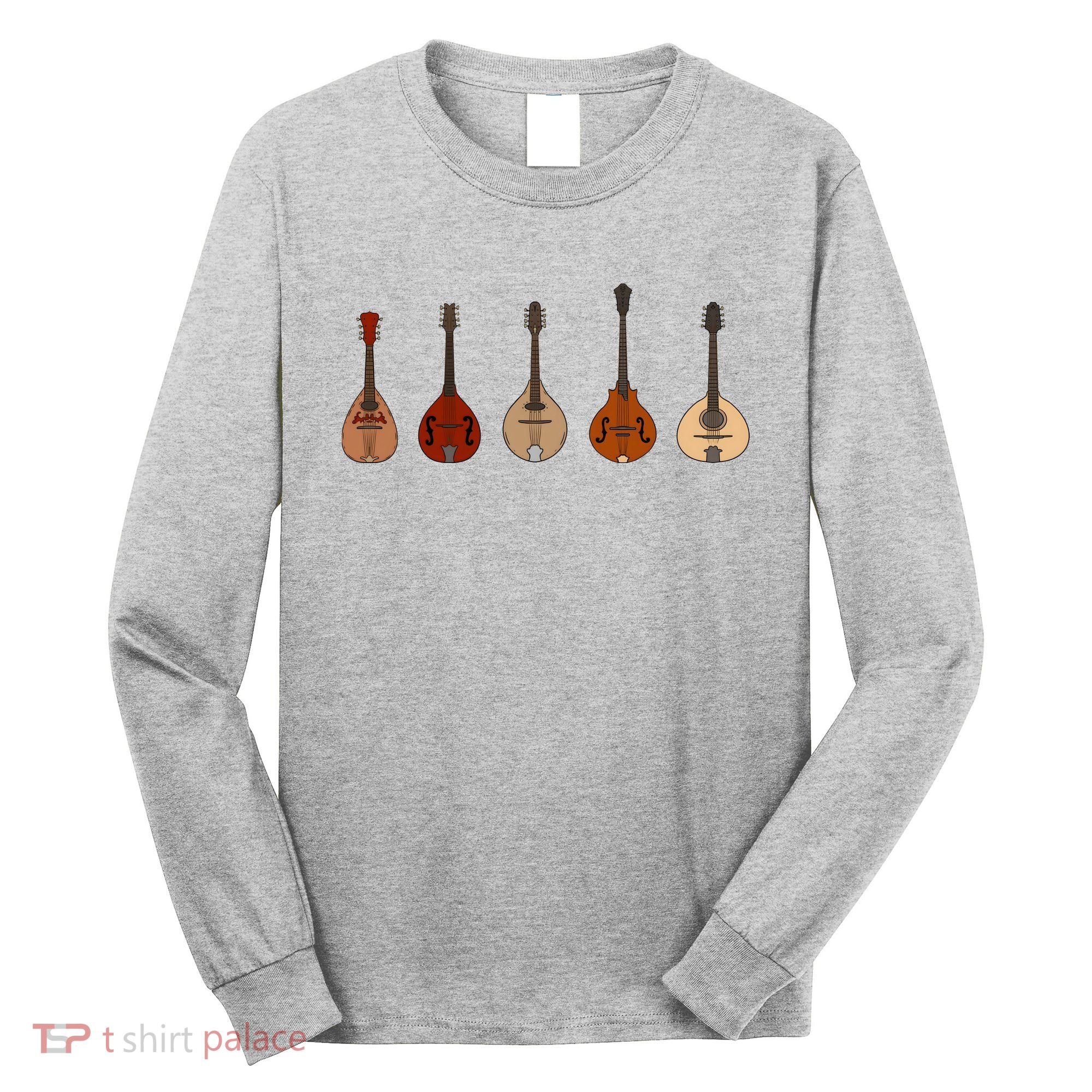Mandolins In A Row Music Instrument Set Long Sleeve Shirt