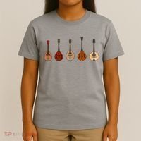 Mandolins In A Row Music Instrument Set T-Shirt thumb 4